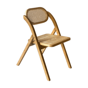 Wooden french style foldable teek wood chair