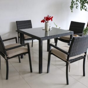 19C049S-Wicker 4C Dining Sets