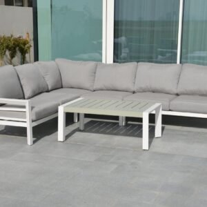 18C060A-Monaco L-shape  white/grey